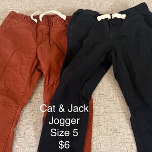 Cat & Jack Kids Jogger Pants - Black and Rust